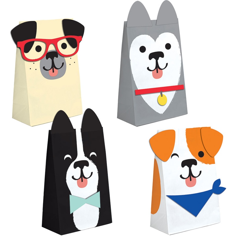 Dog Party - Uitdeelzakjes papier 8 stuks