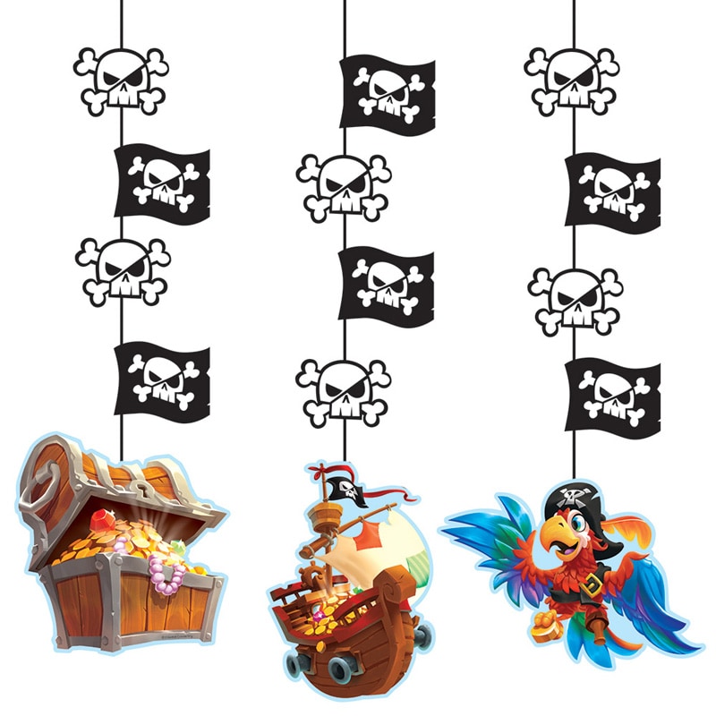 Pirates Treasure - Hangdecoraties 3 stuks
