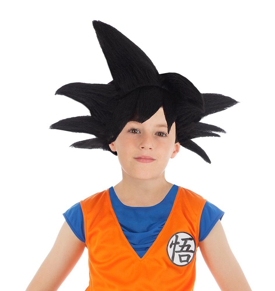 Dragon Ball - Goku Saiyan Zwarte Kinderpruik