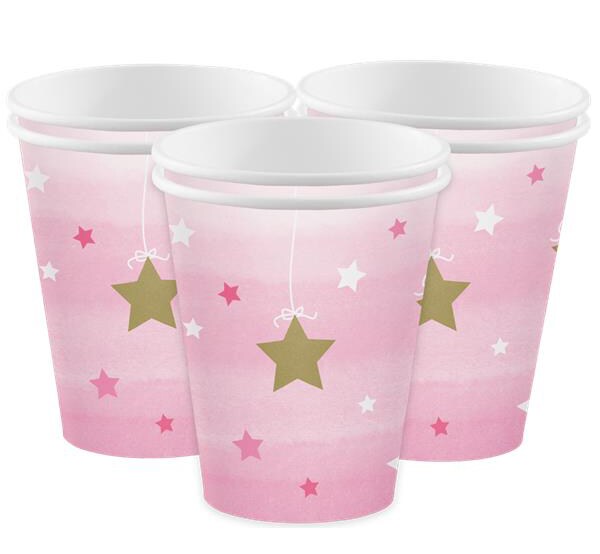 Twinkle Little Star Roze - Bekers 8 stuks