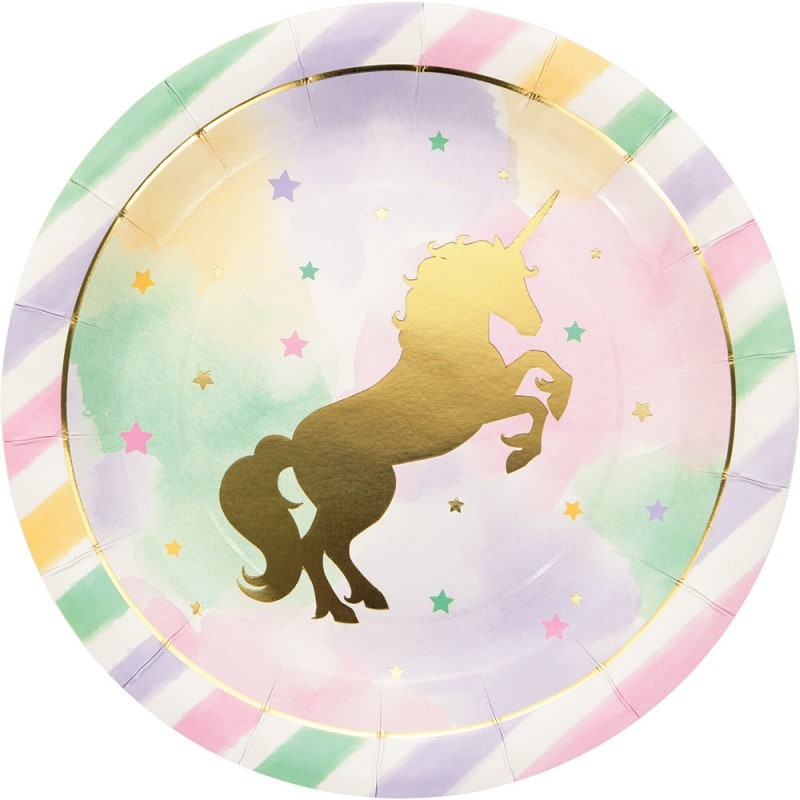 Unicorn Sparkle - Bordjes 8 stuks