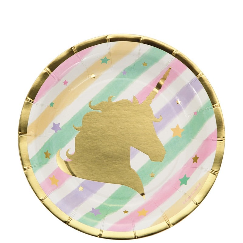 Unicorn Sparkle - Bordjes, 18 cm 8 stuks
