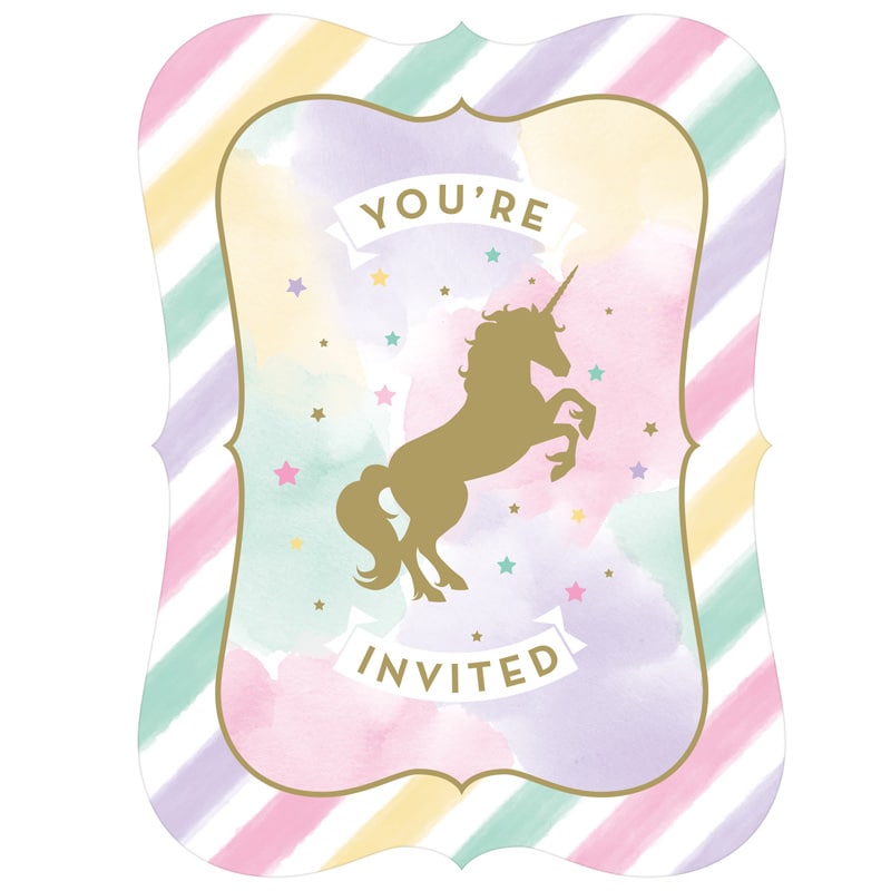 Unicorn Sparkle - Uitnodigingskaartjes 8 stuks