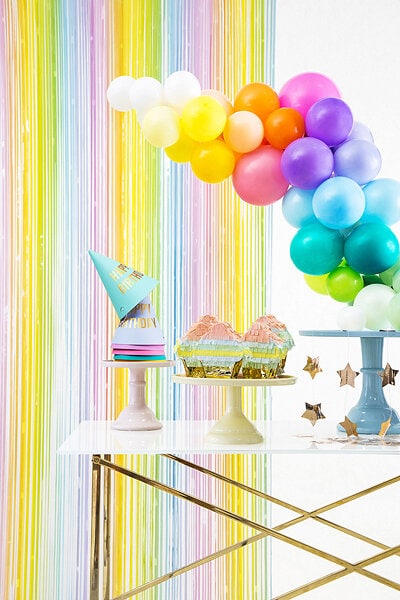 Glitter deurgordijnen - Pastelkleuren 100 x 195 cm