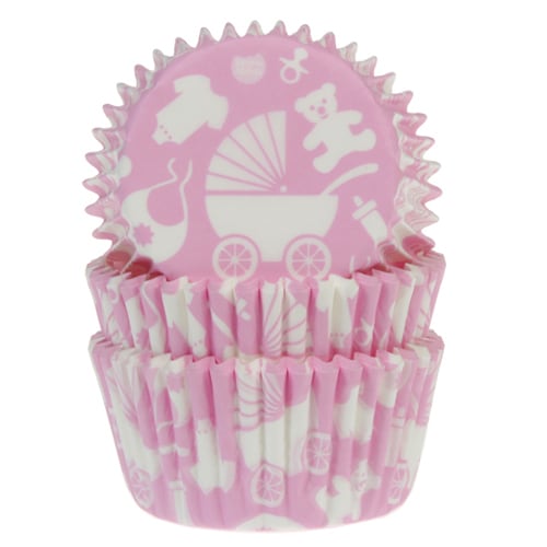 HM Muffinvormpjes Baby roze 50 stuks