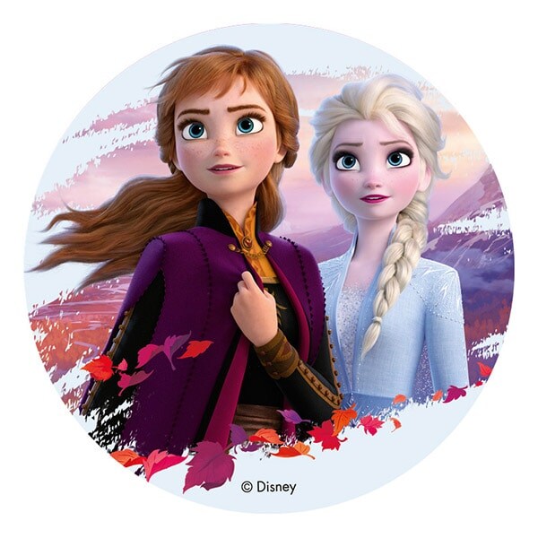 Taartprint Frozen 2 - Ouwel 20 cm (B)