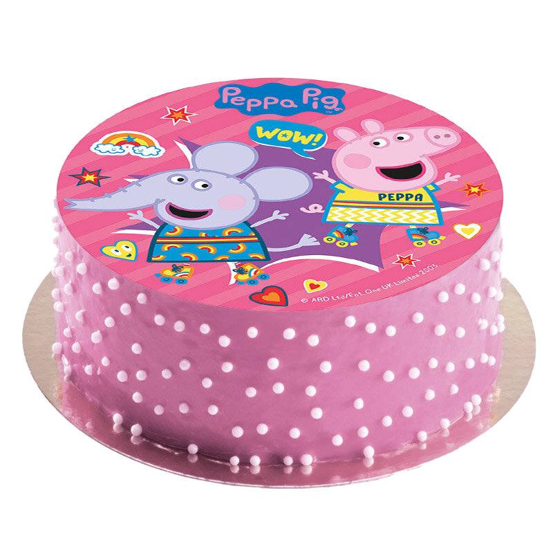 Taartprint Peppa Pig - Suikervrije fondant 20 cm