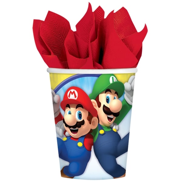 Super Mario - Bekers 8 stuks