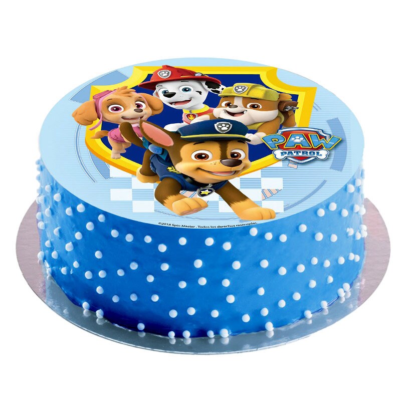 Taartprint Paw Patrol - Suikervrije fondant 20 cm