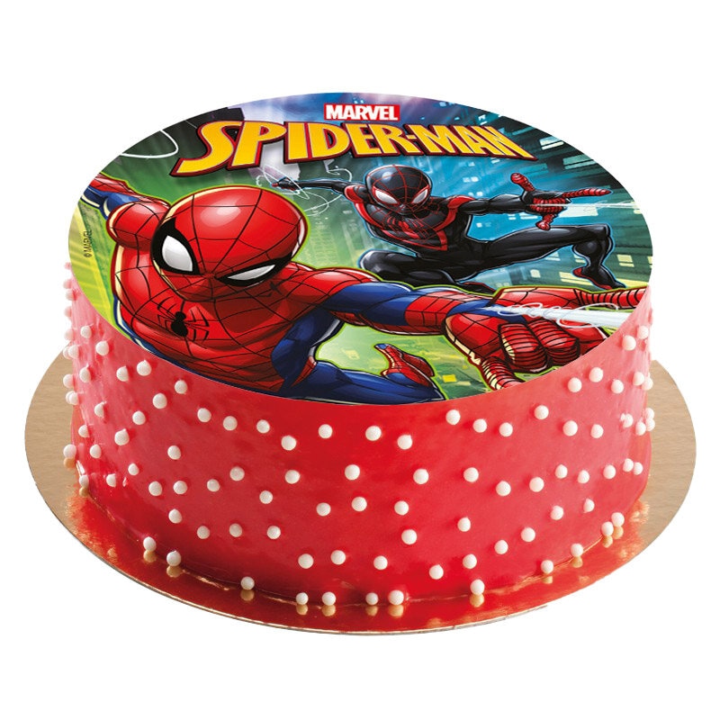 Taartprint Spiderman - Suikervrije fondant 20 cm