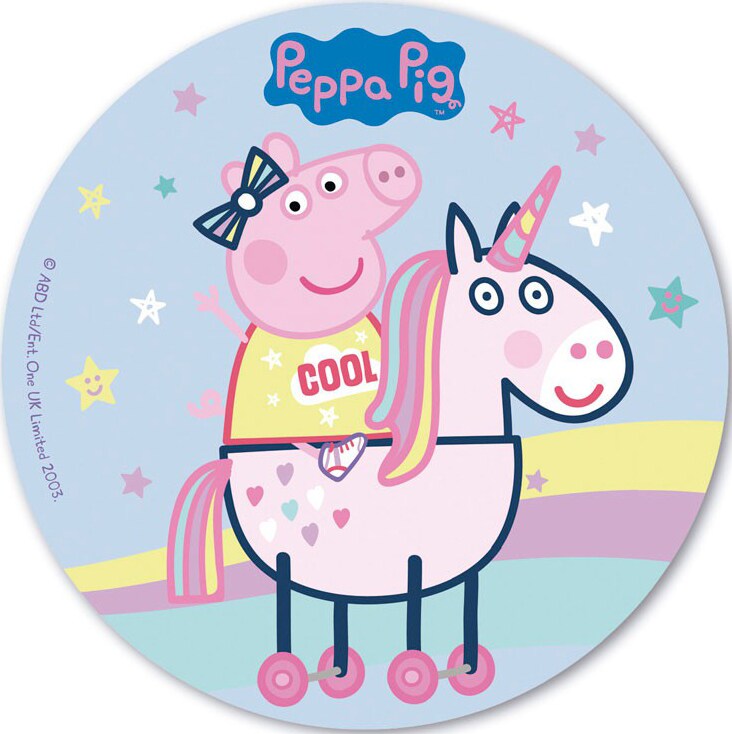 Taartprint Peppa Pig - Ouwel 20 cm (C)