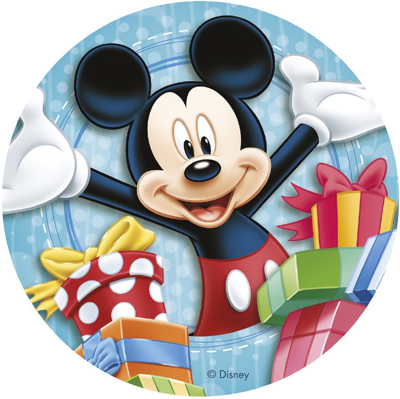 Taartprint Mickey Mouse - Fondant 20 cm