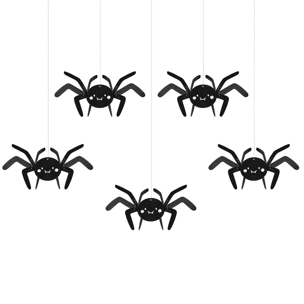 Hangdecoraties - Halloween Spinnen 5 stuks