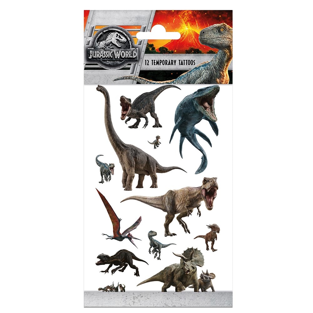 Jurassic World - Neptattoos voor kinderen 12 stuks