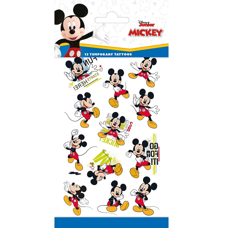 Neptattoos voor kinderen - Mickey Mouse 12 stuks