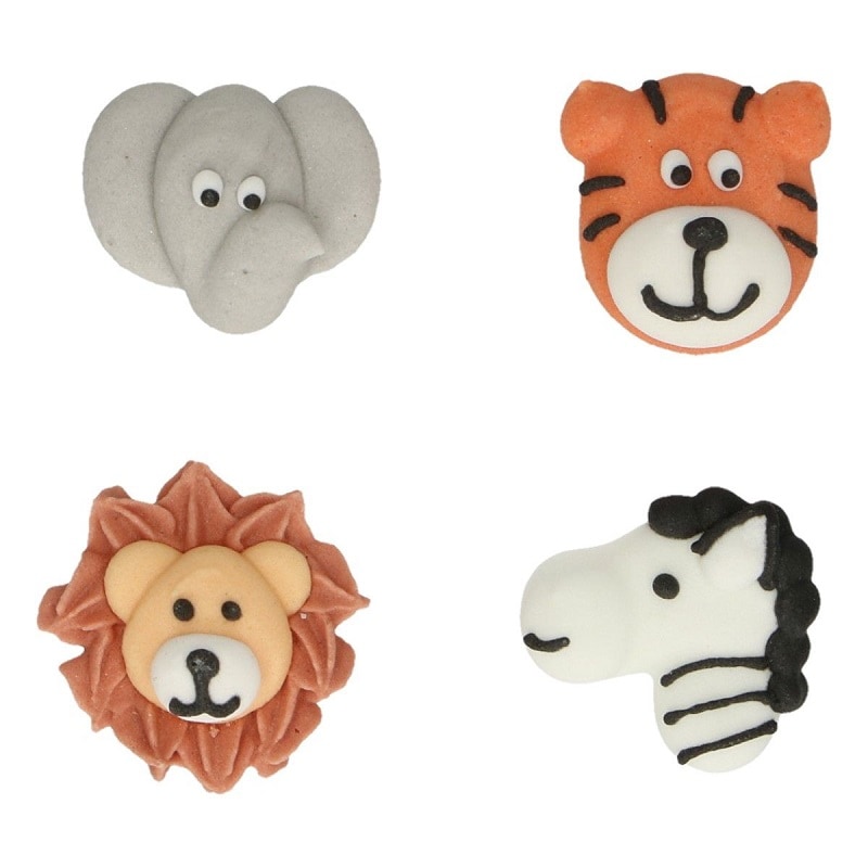 FunCakes - Suikerdecoraties Safaridieren 12 stuks