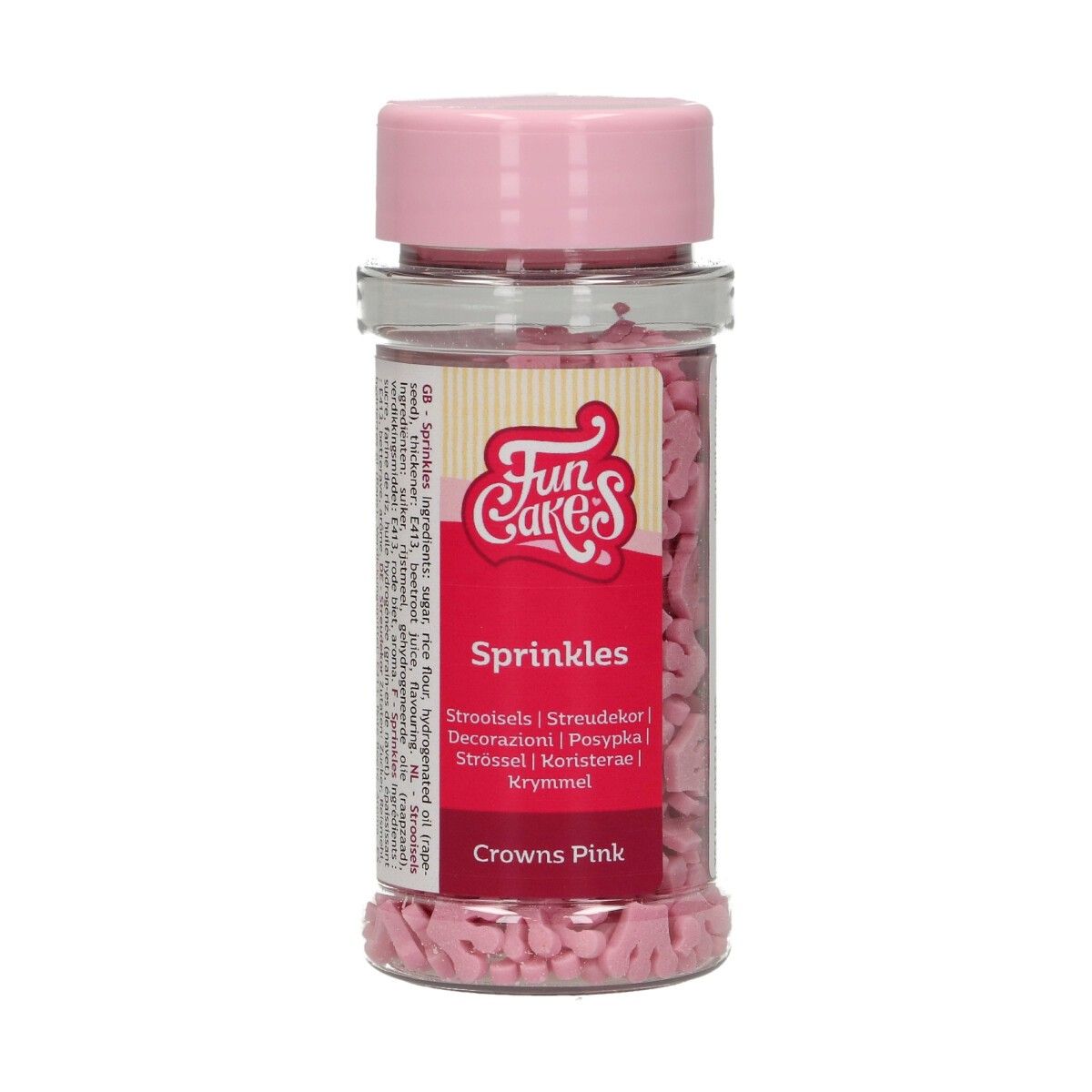 FunCakes - Strooisel Kroontjes Roze 45 g