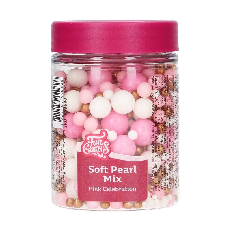 FunCakes Soft Pearls Roze Mix 80 gram