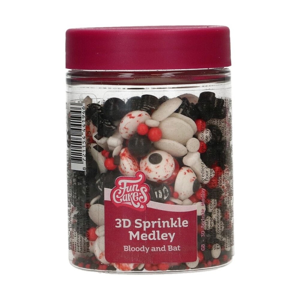FunCakes - Halloween strooisel ogen en vleermuizen 70 g