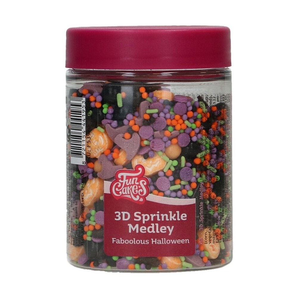 FunCakes - Halloween Strooisel Pompoenen en Heksenhoeden 70 gram
