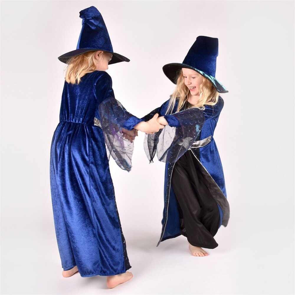 Blauwe Heks Kostuum Kind 5-6 Jaar