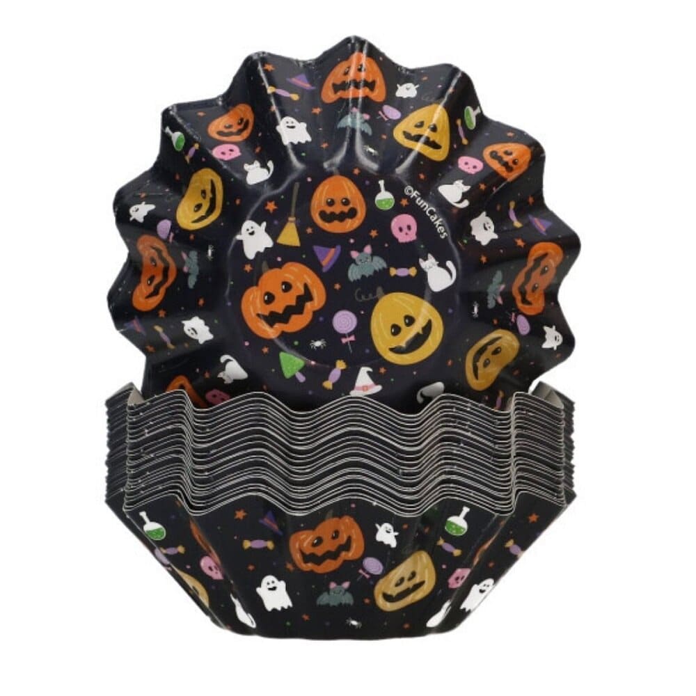 FunCakes - Bloemvormige Muffinvormpjes Halloween 48 stuks