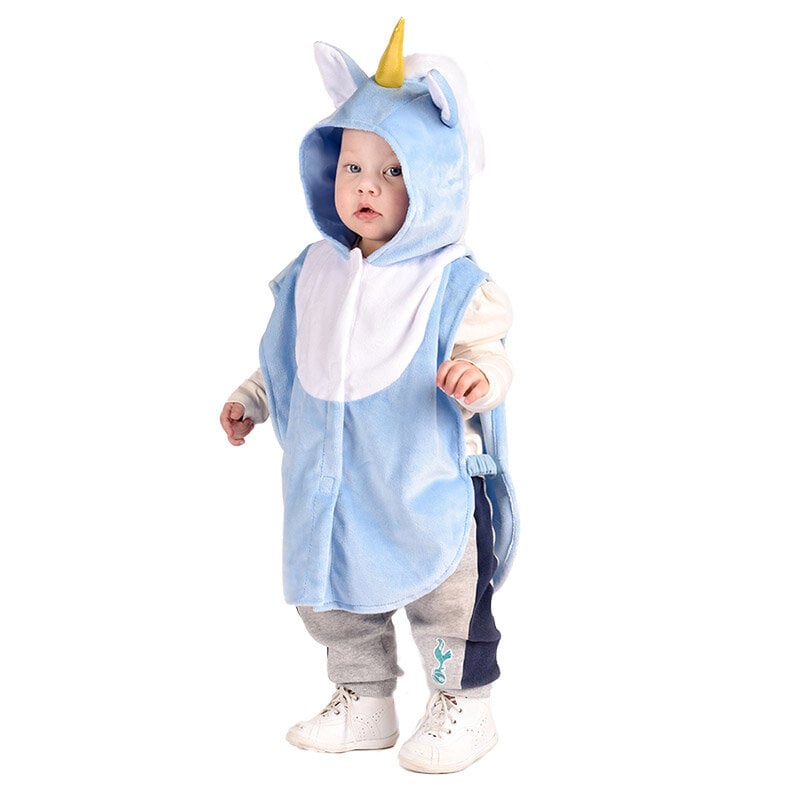 Blauwe Eenhoorn Baby Cape Kostuum 1-4 jaar