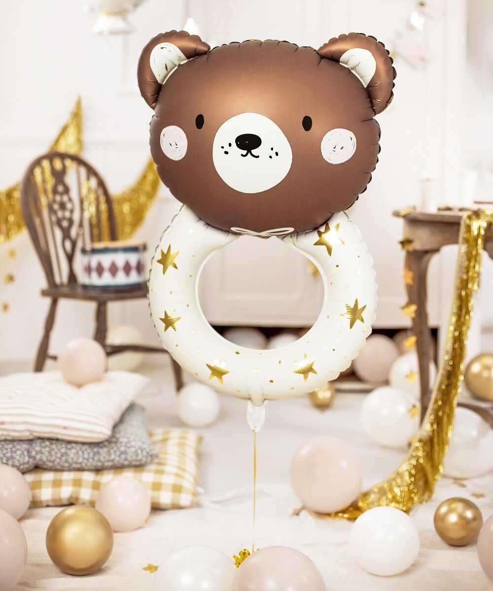 Folieballon - Teddybeer Rammelaar 61 x 88 cm