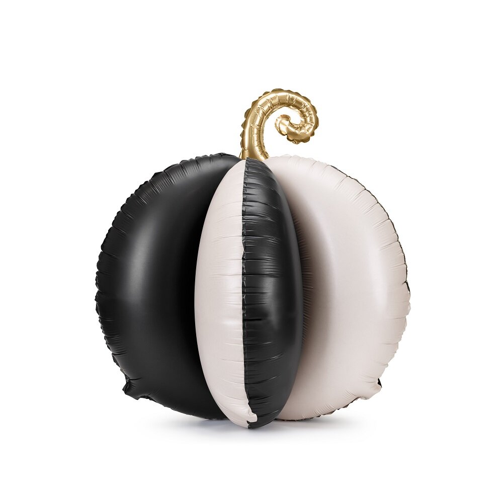 Staande 3D Folieballon - Gestreepte pompoen 58 cm