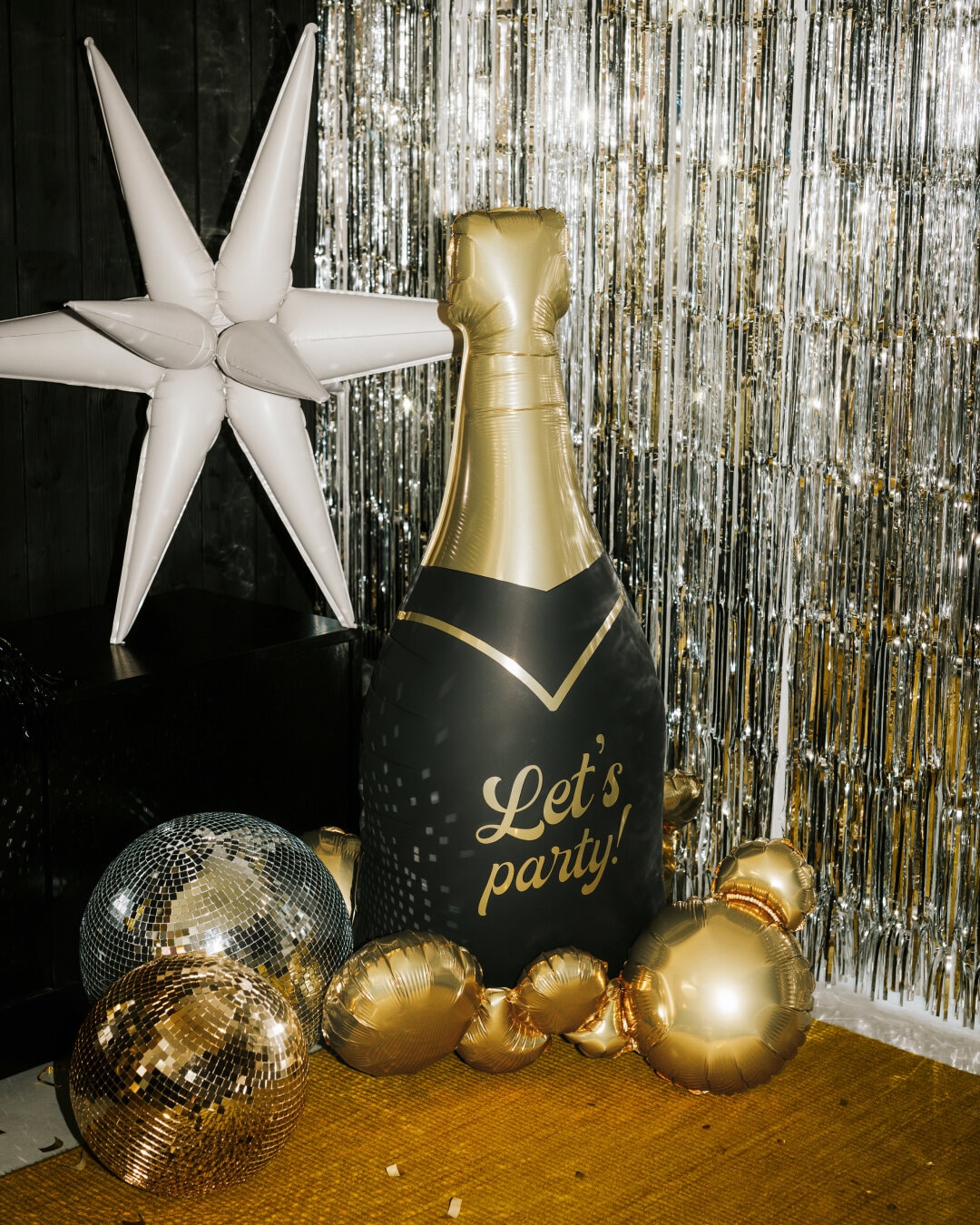 Folieballon Champagnefles 114 cm