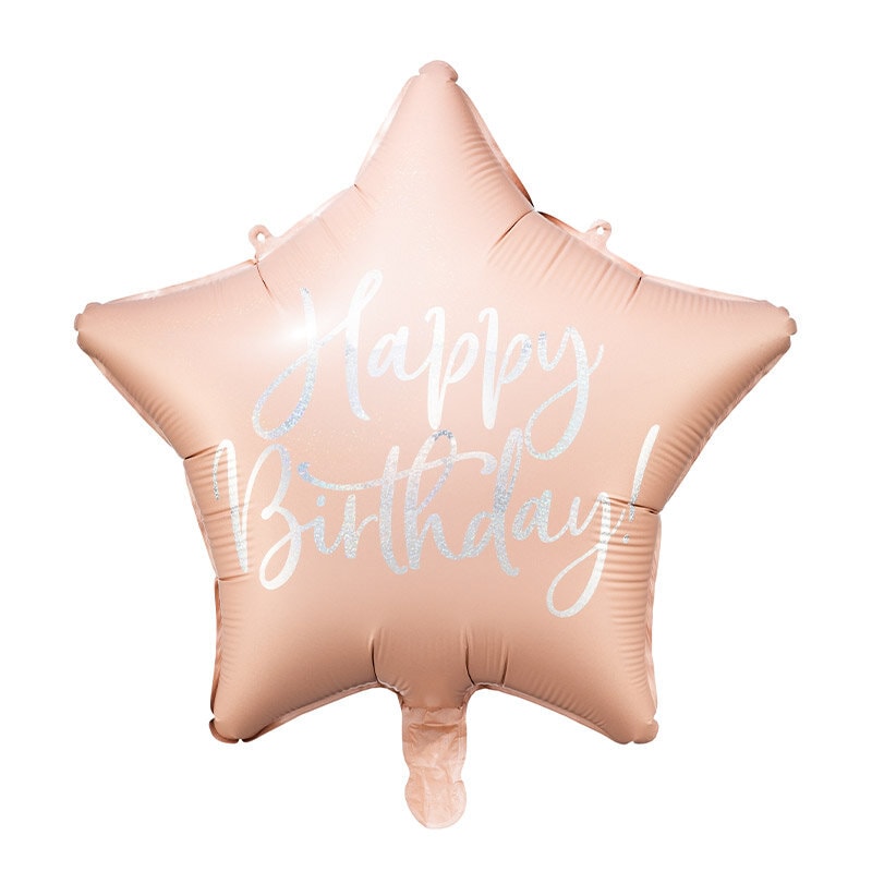 Folieballon Roze - Happy Birthday