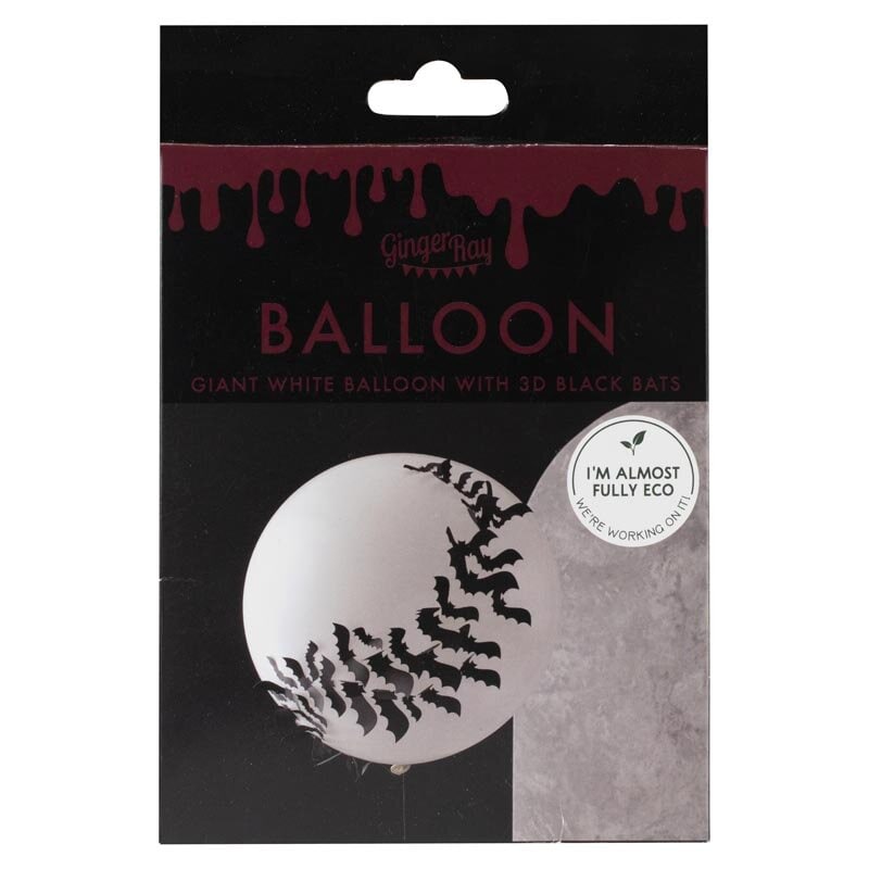Bolvormige ballon met 3D-vleermuizen