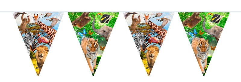 Tropische Safari - Vlaggenlijn 10 meter