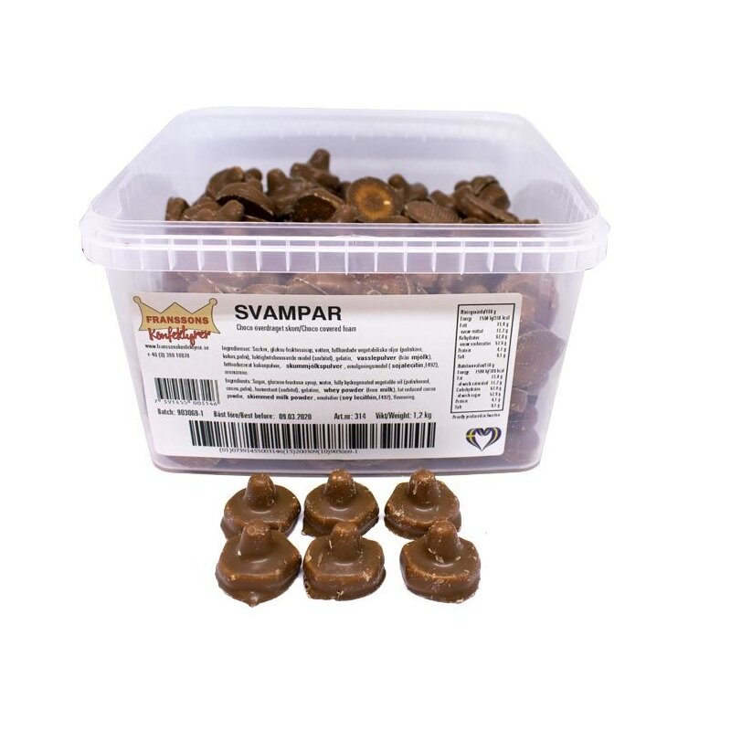 Chocoladepaddenstoelen Grootverpakking 1,2 kg