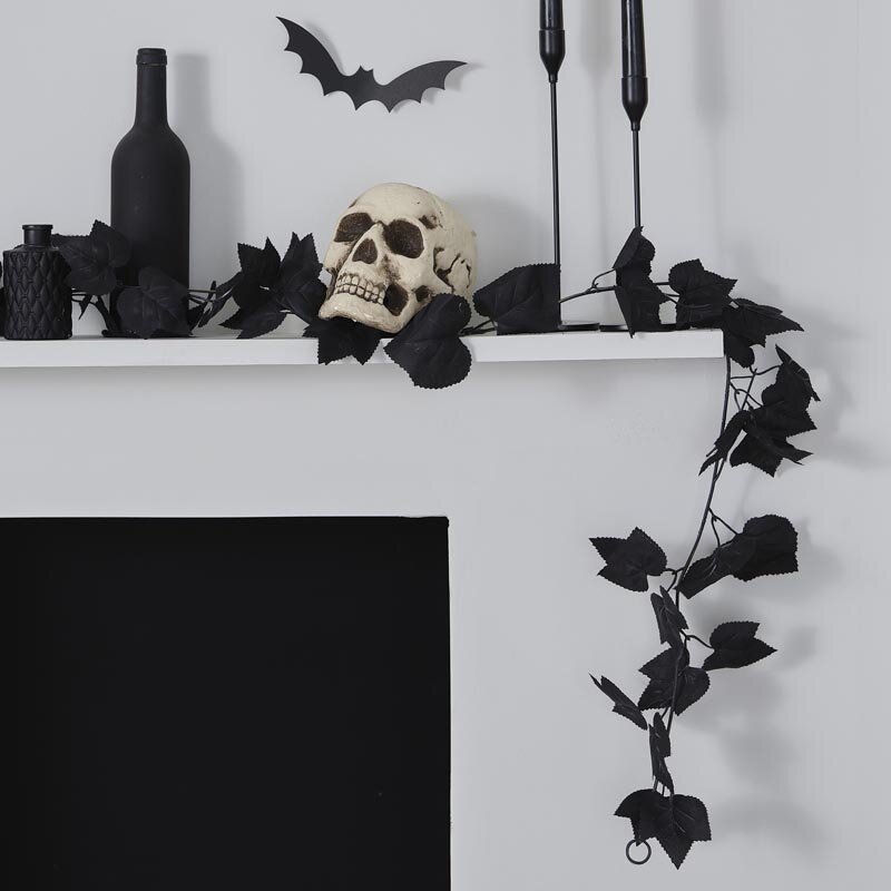 Fright Night Decoratieslinger zwarte klimop 180 cm