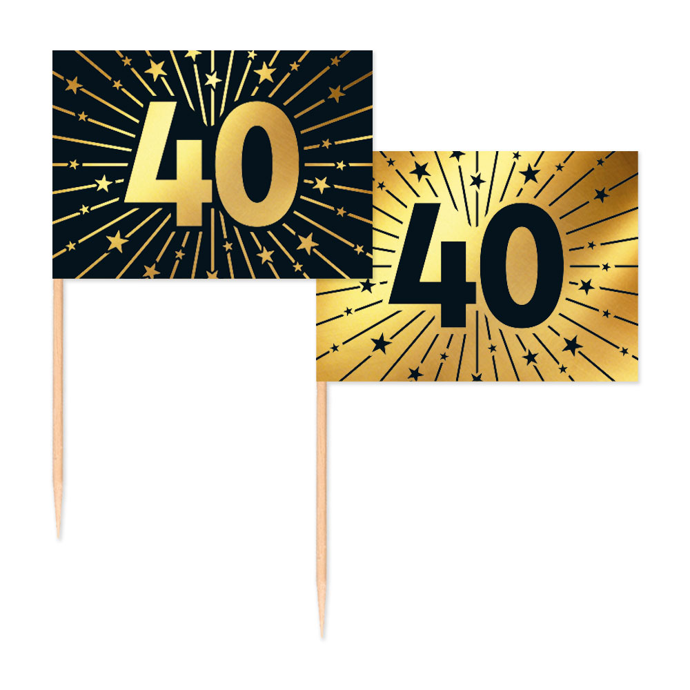 Party Picks 40 jaar 50 stuks