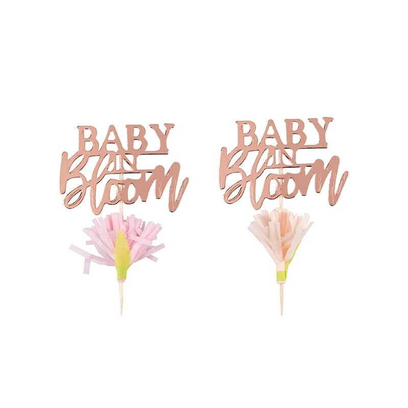 Baby in Bloom - Muffindecoraties 12 stuks