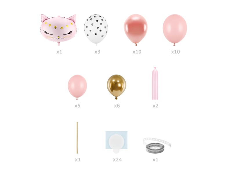 DIY Ballonnenpilaar - Roze Kat