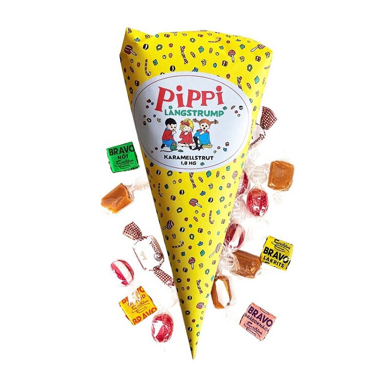 Pippi Langkous - Snoepkegel met karamels