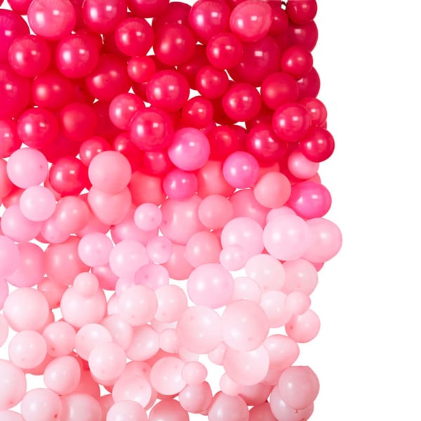 DIY Ballonwand roze ombre 210-delig