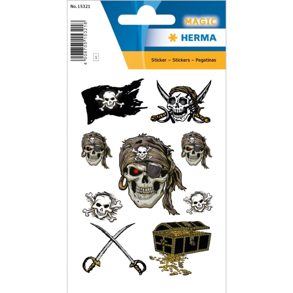 Stickers - Piraten 9 stuks