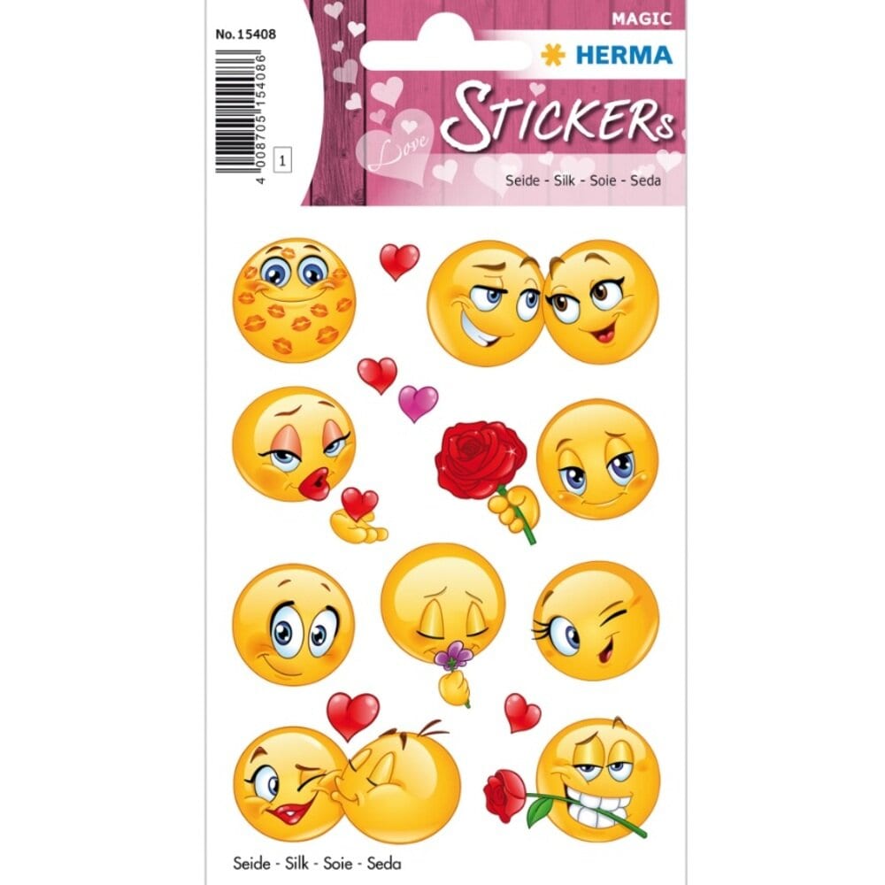 Stickers - Emoji liefde 12 stuks