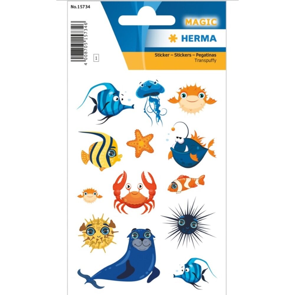 Stickers - Zeedieren 13 stuks