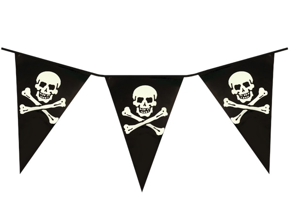 Piraten vlaggenlijn 4 meter
