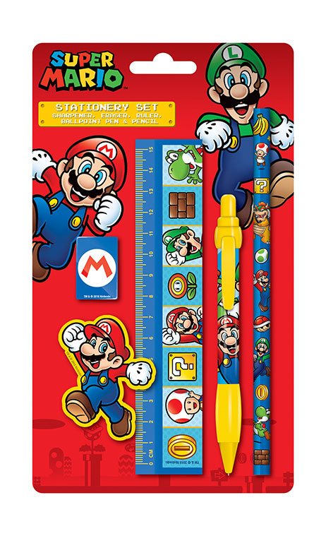 Super Mario - Schoolset 5 stuks