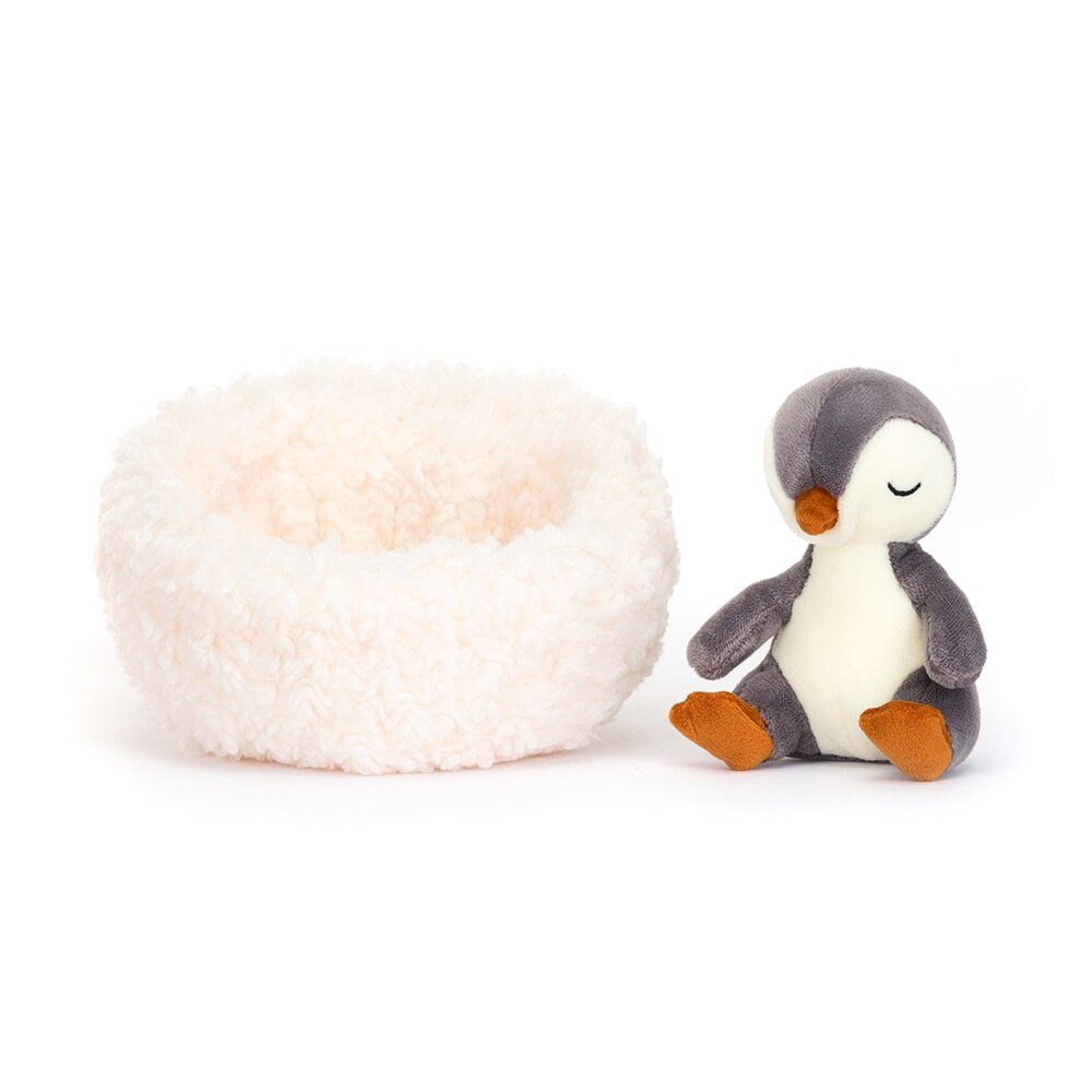 Jellycat - Pinguïn met nest 14 x 13 cm