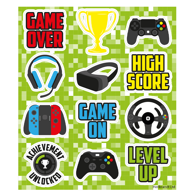 Gaming Party - Stickers 12 stuks