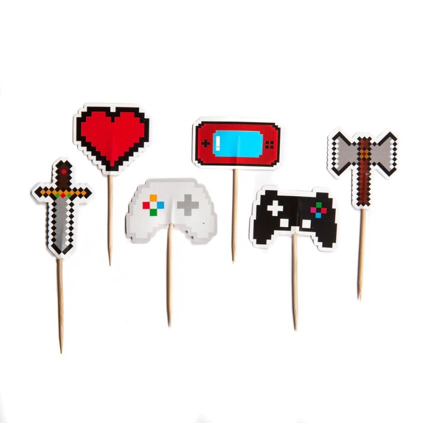 Cake Toppers - Gaming Party 12 stuks