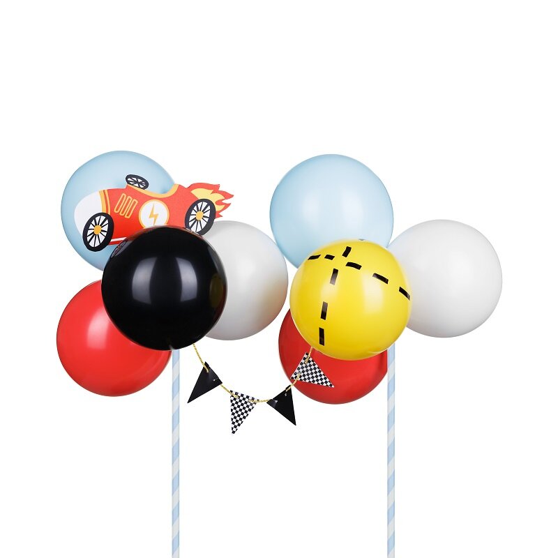 Cake Topper Ballonset Racer Car