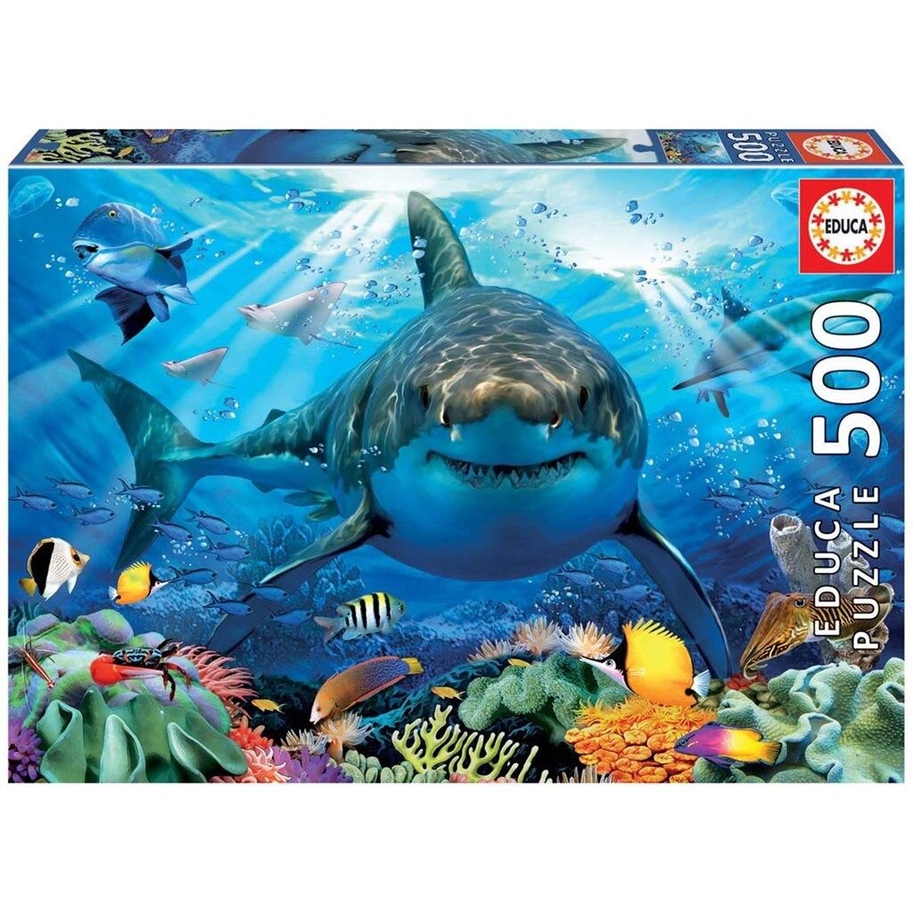 Educa Puzzel - Grote witte haai 500 stukjes